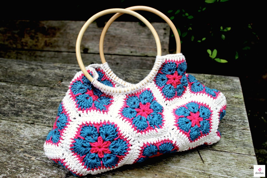 African flower crochet bag - Dimfies